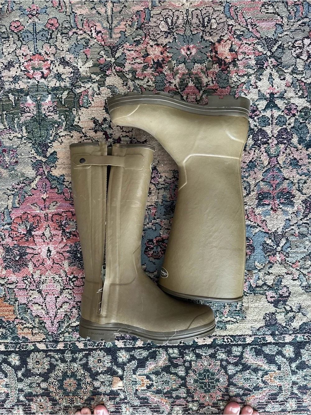 Waterproof Tall Rain Boots in Olive - le chameau- made in FRANCE 🇫🇷